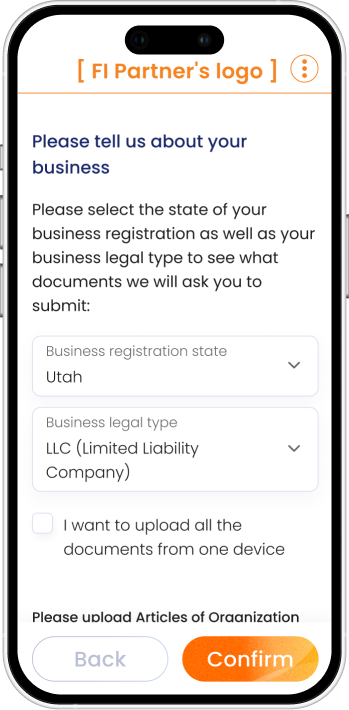 Business account opening
